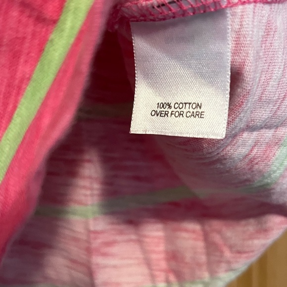 Le Tigre Pink and Green Striped Tee - Picture 5 of 7